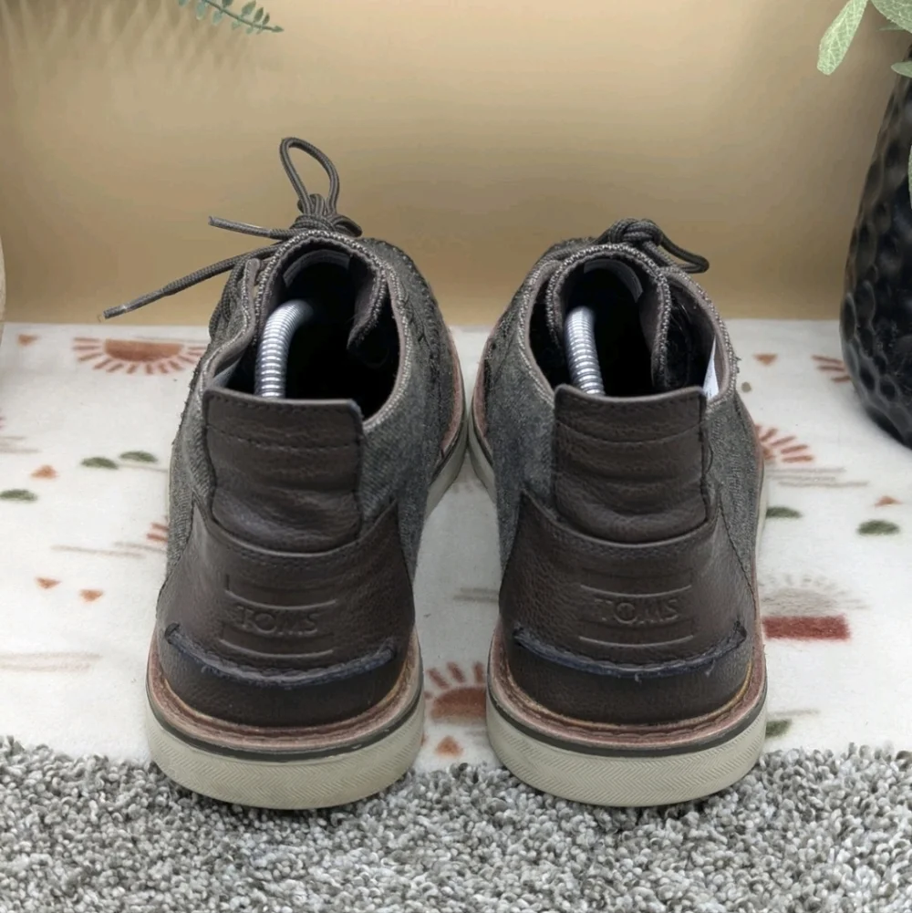 Toms Chukka Wool Tweed Mens Size 10.5 Casual Dress Boots